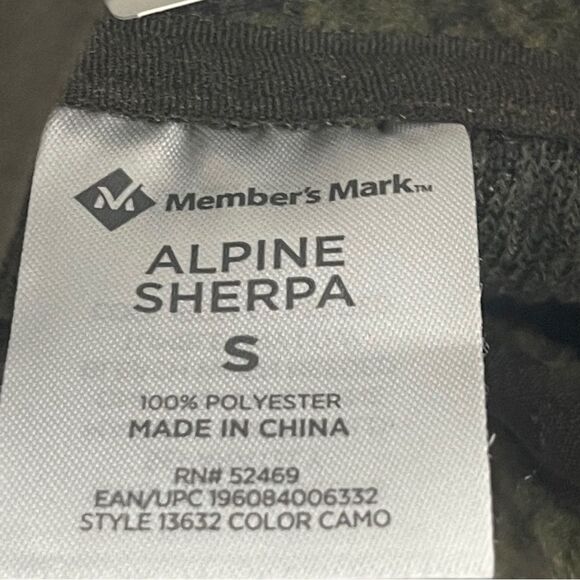 Member’s Mark men’s alpine Sherpa snap closure camo pullover size small - Picture 6 of 6